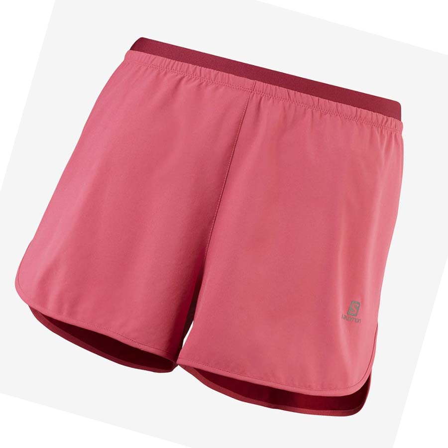 Bermudas Salomon CROSS 3\'\' Mujer Rojos | MX 2349MQZ